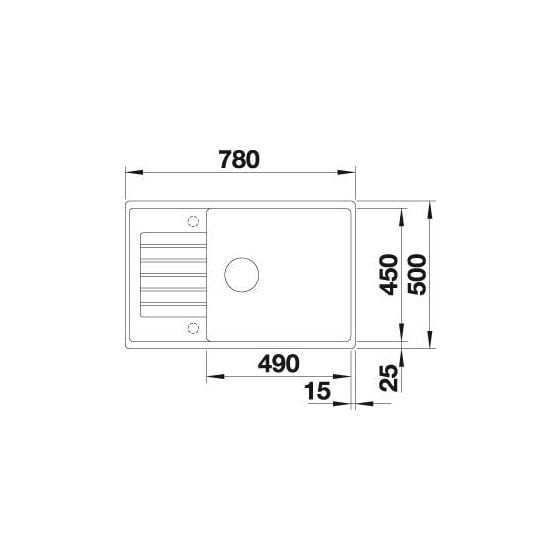 ZIA XL 6 S Compact Einbauspüle für 60 cm Unterschrank Silgranit 1 Becken  (Schwarz) 
