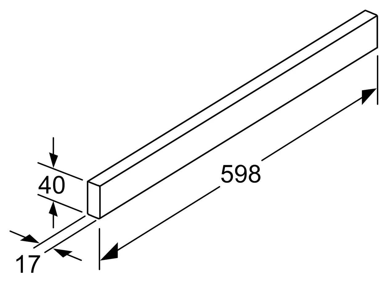 DSZ468B Design-Griffleiste (Schwarz) 