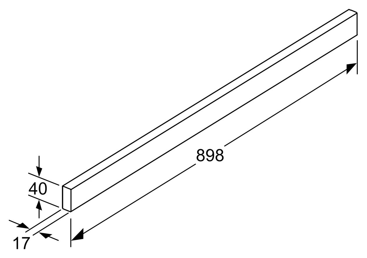 DSZ498B Design-Griffleiste (Schwarz) 