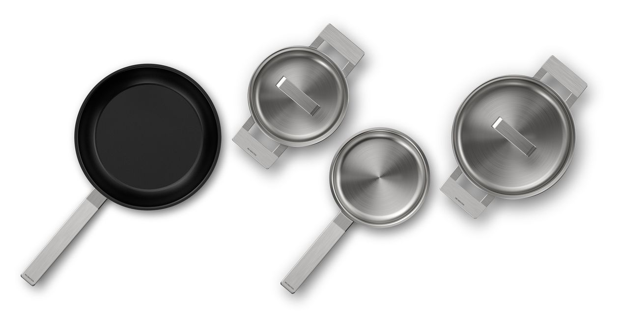 HEZ9SE040 Kochgeschirr-Set 4-teilig  (Edelstahl) 