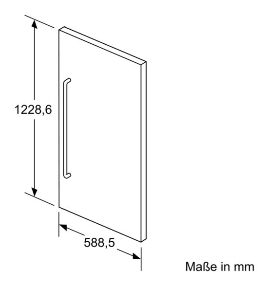 KFZ40SX0 Edelstahl Türpanel (Edelstahl) 