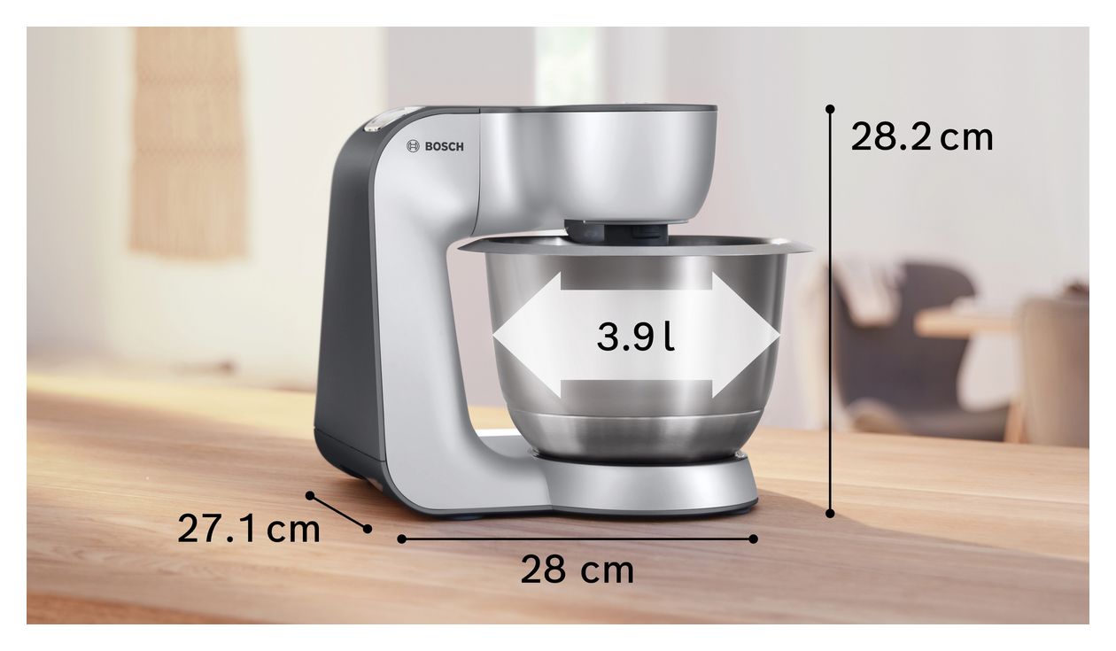 MUM58310 1000 W Küchenmaschine 3,9 l  (Schwarz, Edelstahl) 