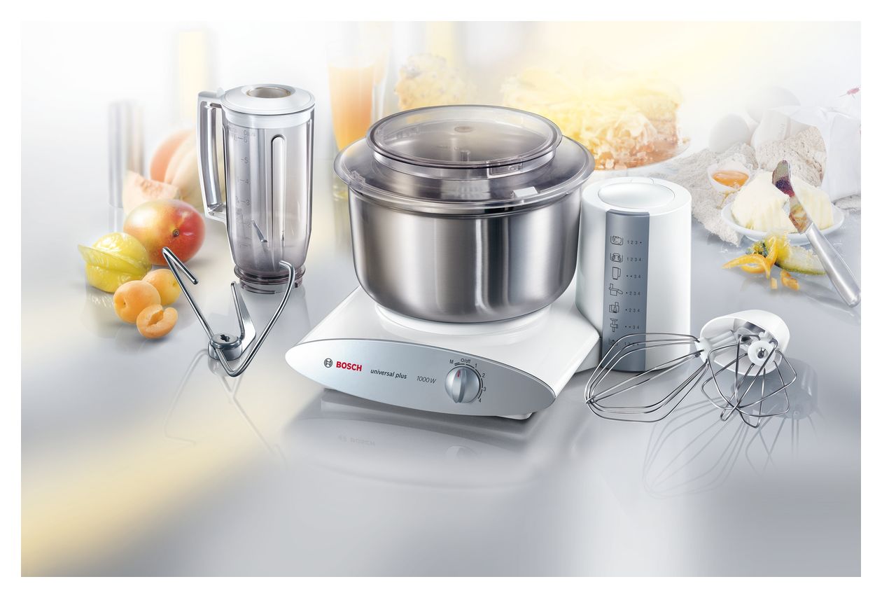 MUM6N21 1000 W Küchenmaschine 2 l  (Edelstahl, Weiß) 
