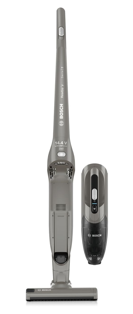 Serie 2 BBHF214G Handstaubsauger Beutellos bis 35 min Laufzeit 14,4 V  (Grau) 
