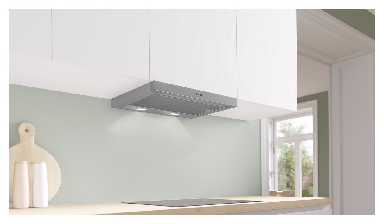 Serie 2 DFM064W54 Umluft Dunstabzugshaube/Esse Einbau 60 cm (Metallisch, Silber) 