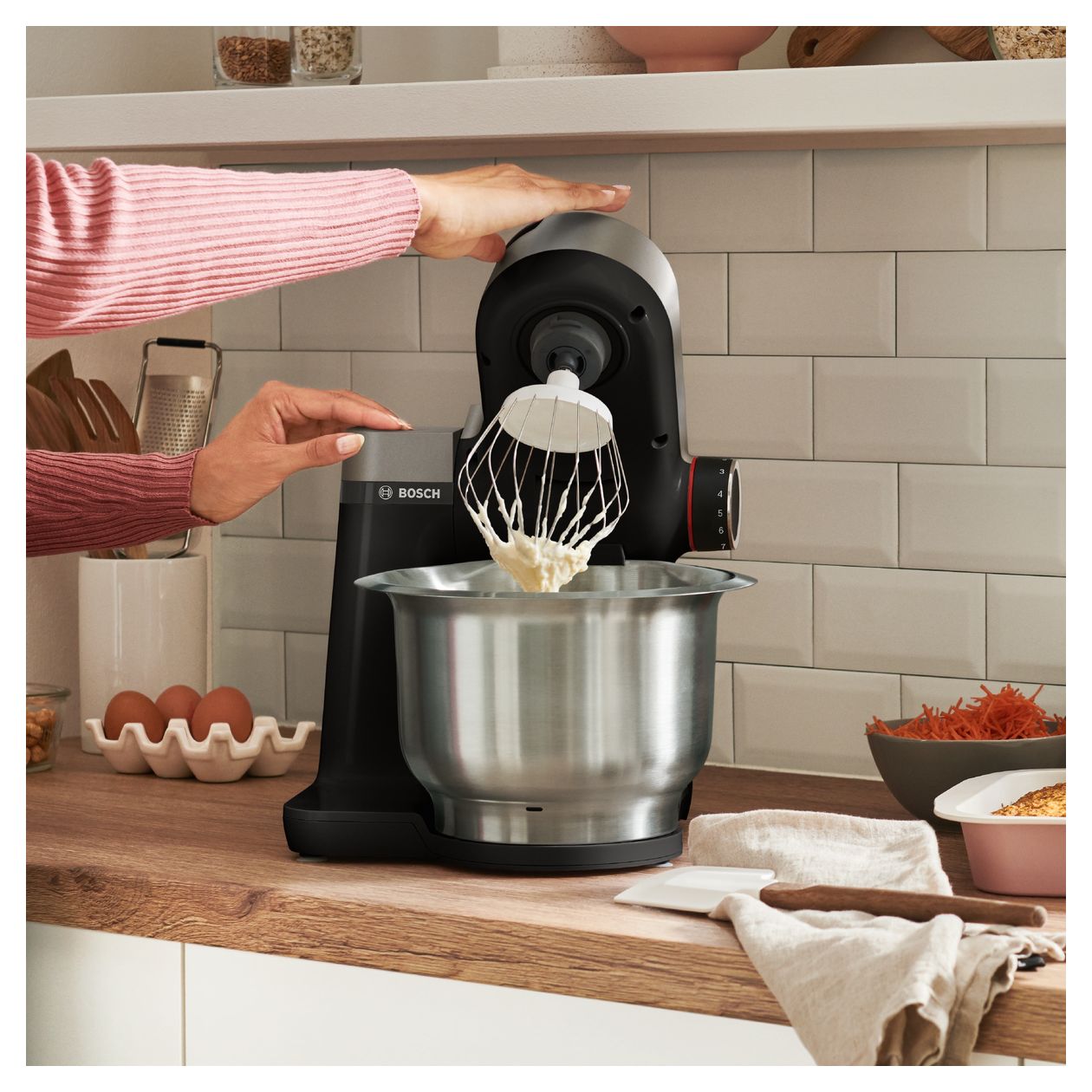 Serie 2 MUMS2VM00 900 W Küchenmaschine 3,8 l  (Schwarz, Silber) 