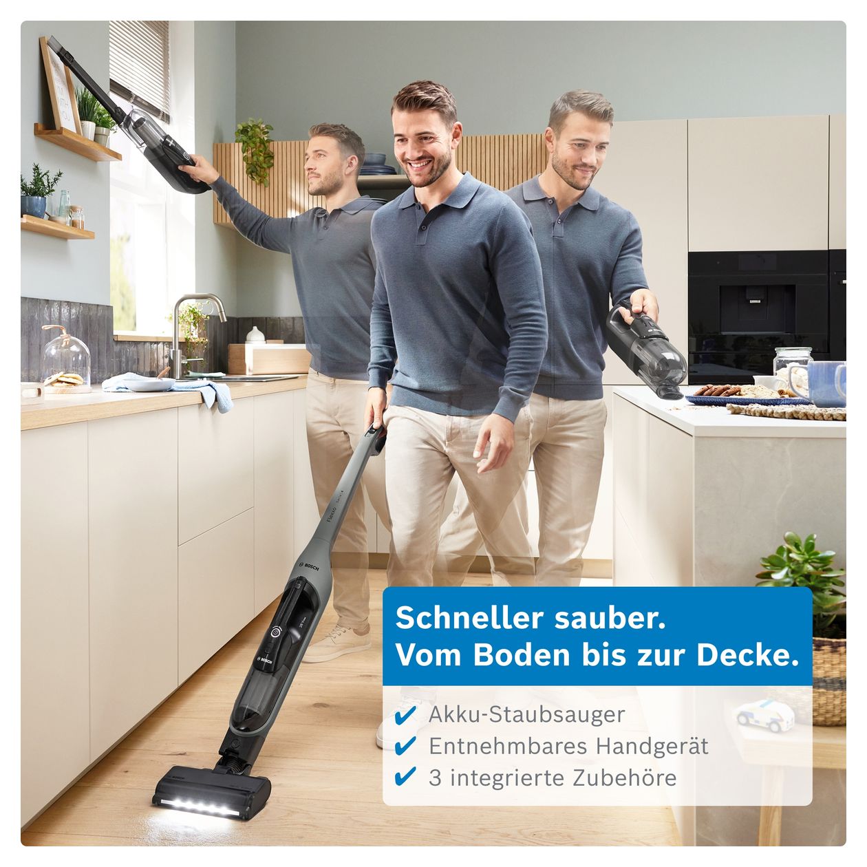 Serie 4 BHH4GN28 Handstaubsauger bis 60 min Laufzeit 25,2 V  (Grau) 
