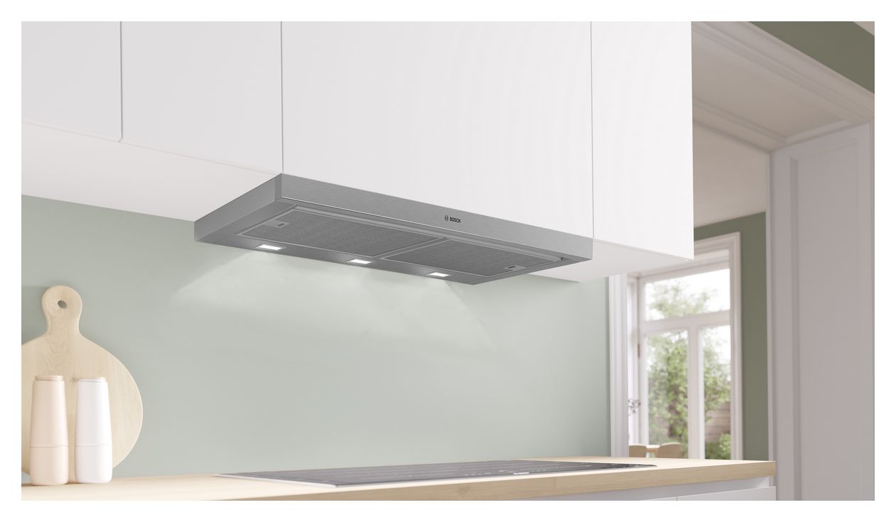 Serie 4 DFL094A51 Umluft Dunstabzugshaube/Esse Einbau 90 cm (Metallisch, Silber) 