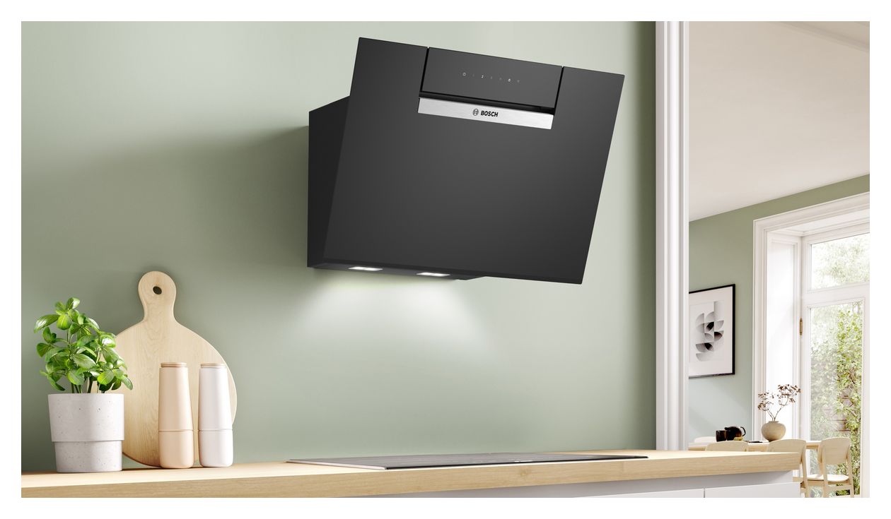 Serie 4 DWK67FN60 Umluft Dunstabzugshaube/Esse Wand 60 cm (Schwarz) 