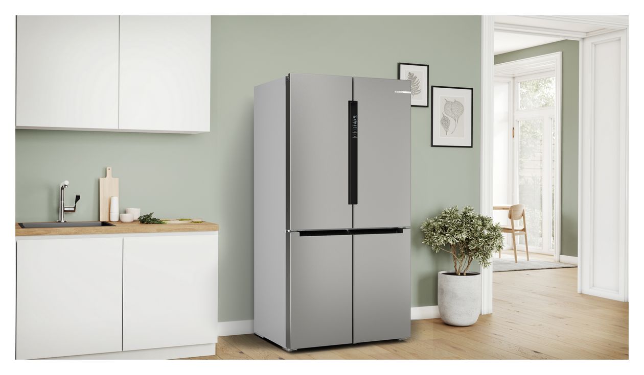 Serie 4 KFN96VPEA Side-by-Side Kühl-/ Gefrierkombination French Door 405 l / 200 l 333 kWh NoFrost 1830 mm x 905 mm  (Edelstahl) 