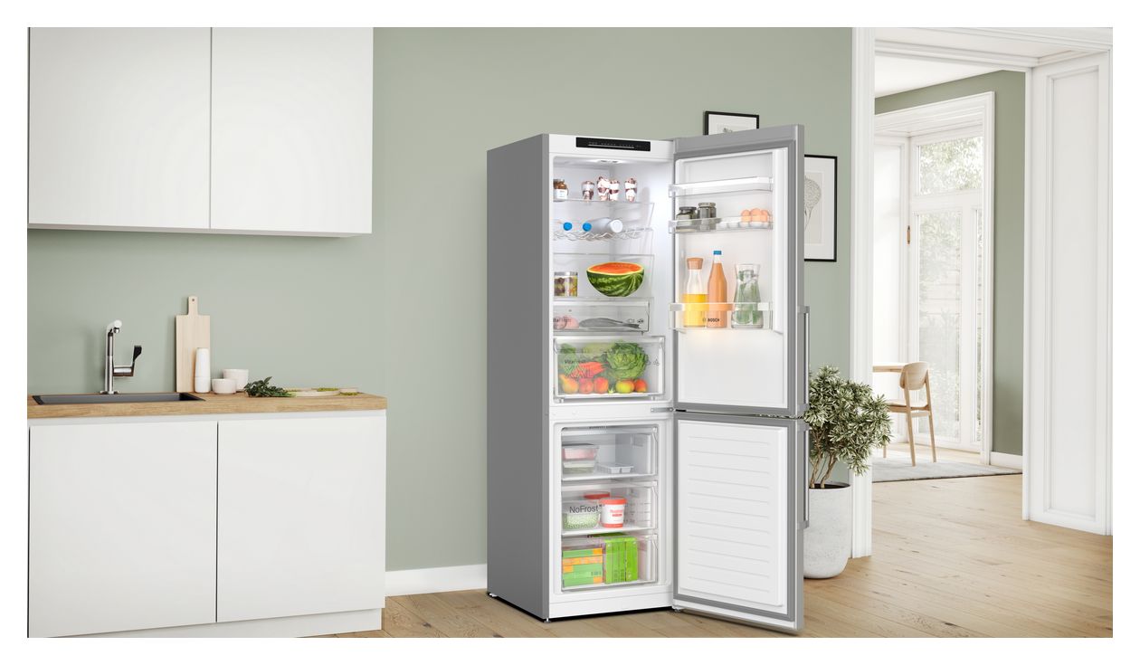 Serie 4 KGN36VICT 218 l / 103 l Kühl-Gefrierkombi freistehend NoFrost 159 kWh Jahr  (Edelstahl) 