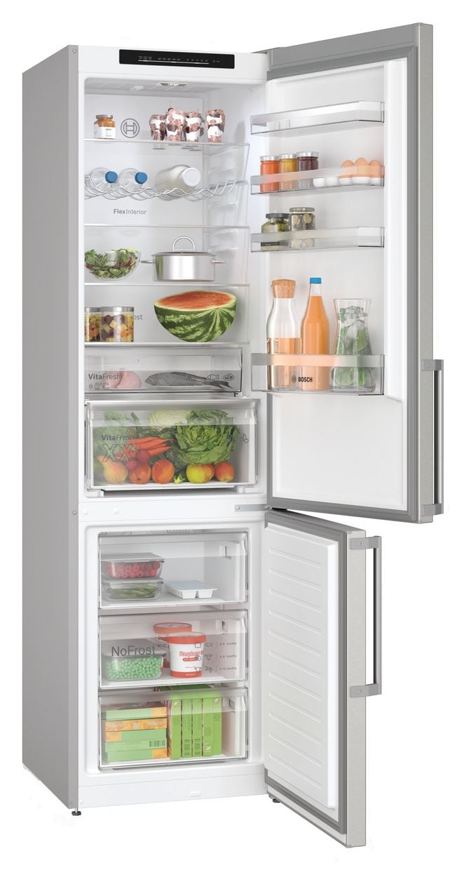 Serie 4 KGN39VIBT 260 l / 103 l Kühl-Gefrierkombi freistehend NoFrost 129 kWh Jahr  (Edelstahl) 