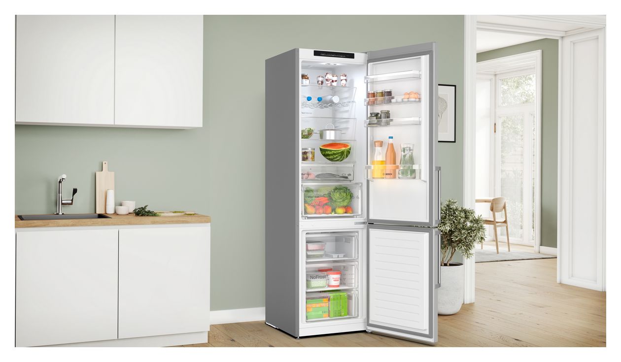 Serie 4 KGN39VLCT 260 l / 103 l Kühl-Gefrierkombi freistehend NoFrost 162 kWh Jahr  (Edelstahl) 