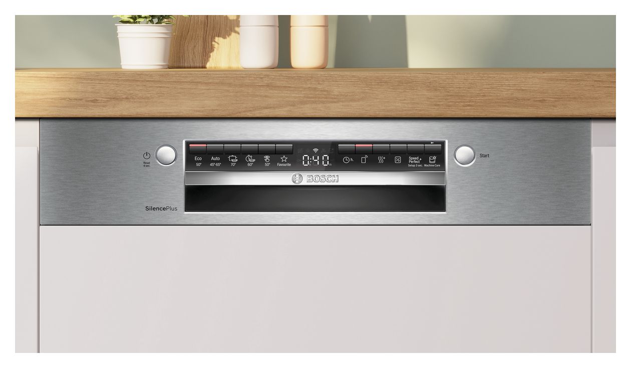 Serie 4 SBI4ECS28E 60 cm Geschirrspüler teilintegriert (ohne Front) Sehr leise 14 Maßgedecke aquaStop Funktion Wärmetauscher 