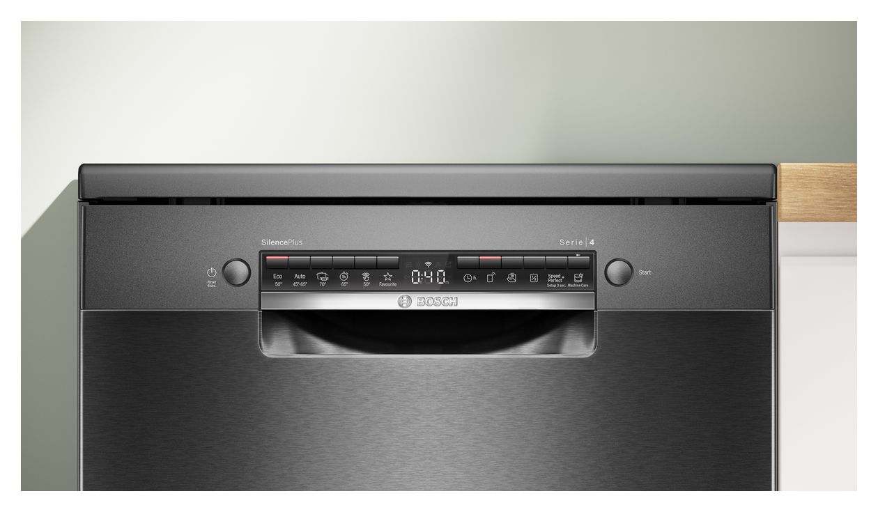 Serie 4 SMS4EMC06E 60 cm Geschirrspüler freistehend Sehr leise 14 Maßgedecke aquaStop Funktion Wärmetauscher 