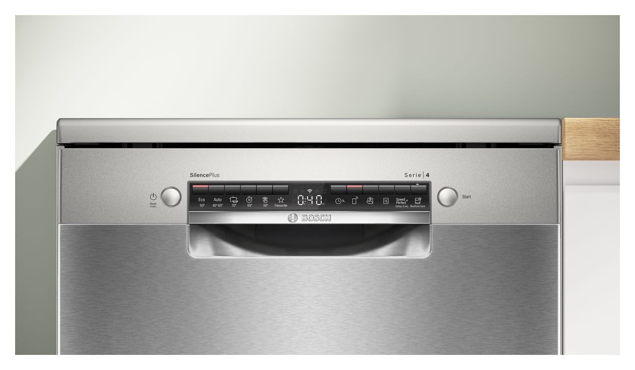 Serie 4 SMS4EVI08E 60 cm Geschirrspüler freistehend Leise 14 Maßgedecke aquaStop Funktion Heat exchanger/Drying assistant 