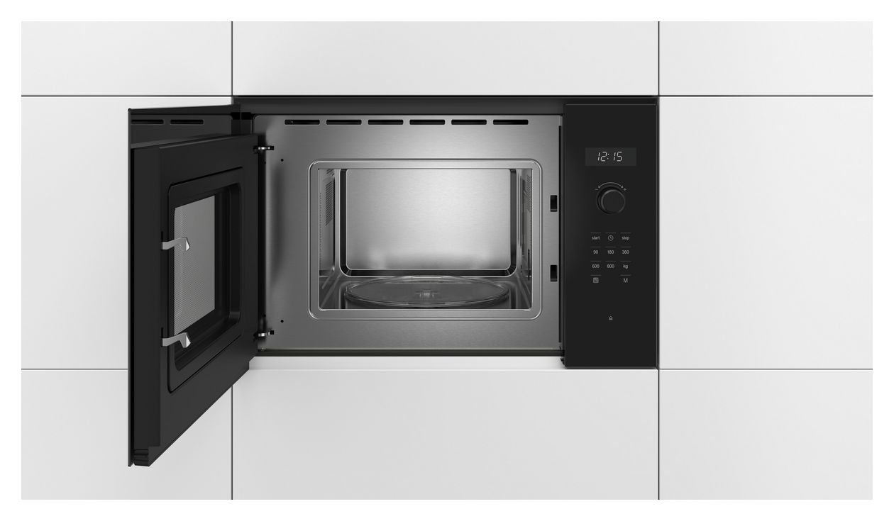 Serie 6 BFL524MB0 Einbau-Mikrowelle 800 W Größe: klein 5 Stufen Grill (Schwarz) 