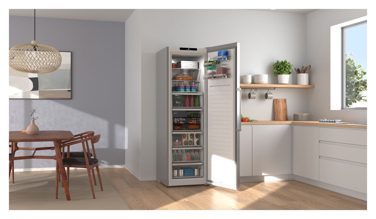 Serie 6 GSN36AICM 334 l Gefrierschrank 171 kWh Jahr NoFrost  (Edelstahl, Grau) 