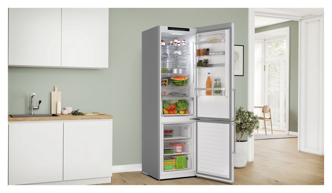 Serie 6 KGN39AIAU 260 l / 103 l Kühl-Gefrierkombi freistehend NoFrost 112 kWh Jahr  (Edelstahl) 