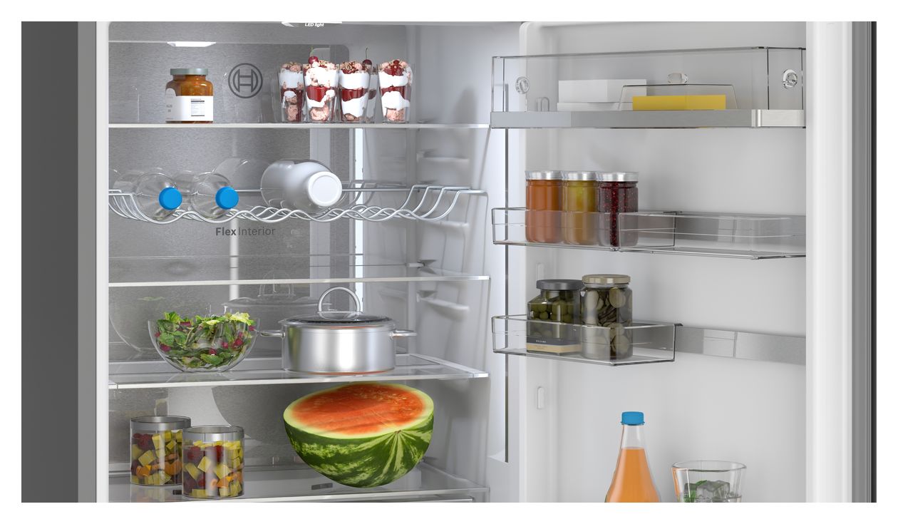 Serie 6 KGN49LBCF 311 l / 129 l Kühl-Gefrierkombi freistehend NoFrost 178 kWh Jahr  (Schwarz) 