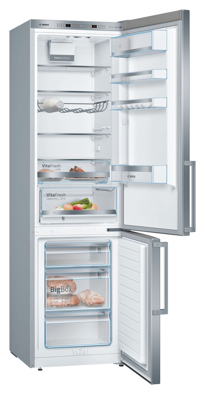 Serie 6 MKK69GSIBP (KGE398IBP + GSZ10010) 249 l / 94 l Kühl-Gefrierkombi freistehend 119 kWh Jahr  (Edelstahl) 