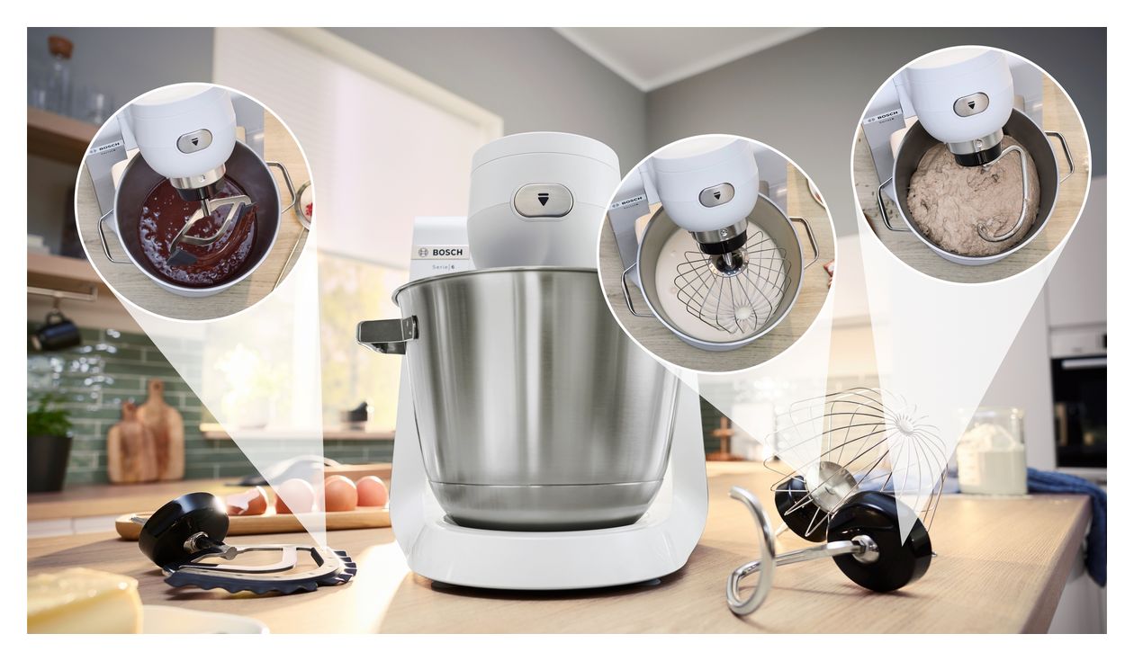 Serie 6 MUMS6EW23D 1600 W Küchenmaschine 5,5 l (Schwarz, Edelstahl, Weiß) 