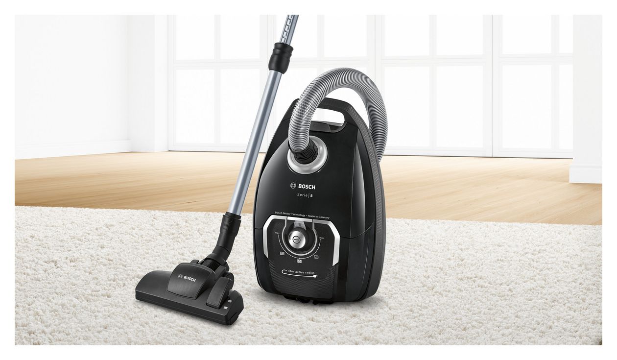 Serie 8 BGL8XALL Bodenstaubsauger mit Staubbeutel 650 W Allergie-Filter  (Schwarz) 