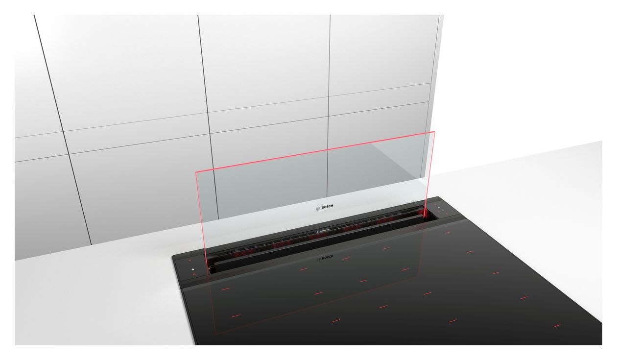 Serie 8 DDW88MM66 Dunstabzugshaube Tisch 82 cm Abluft/Umluft (Schwarz/Transparent) 