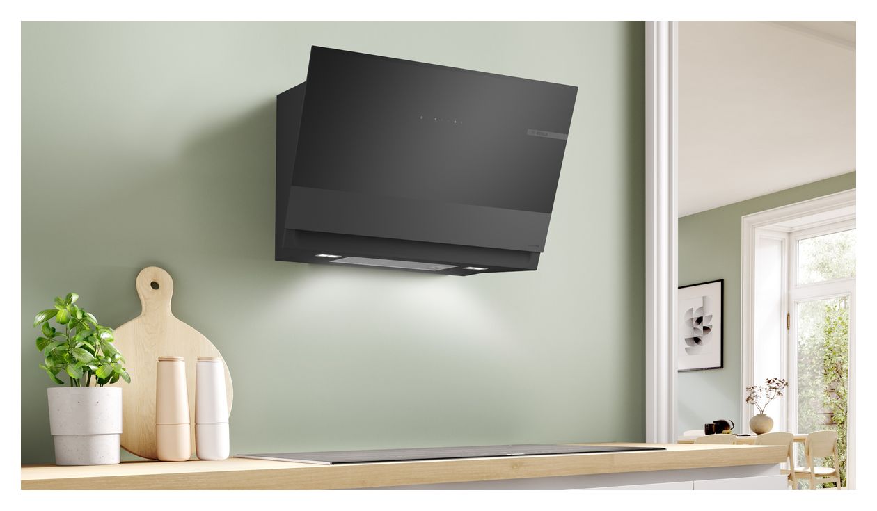Serie 8 DWK81AN65 Dunstabzugshaube Wand 80 cm Abluft/Umluft (Schwarz) 