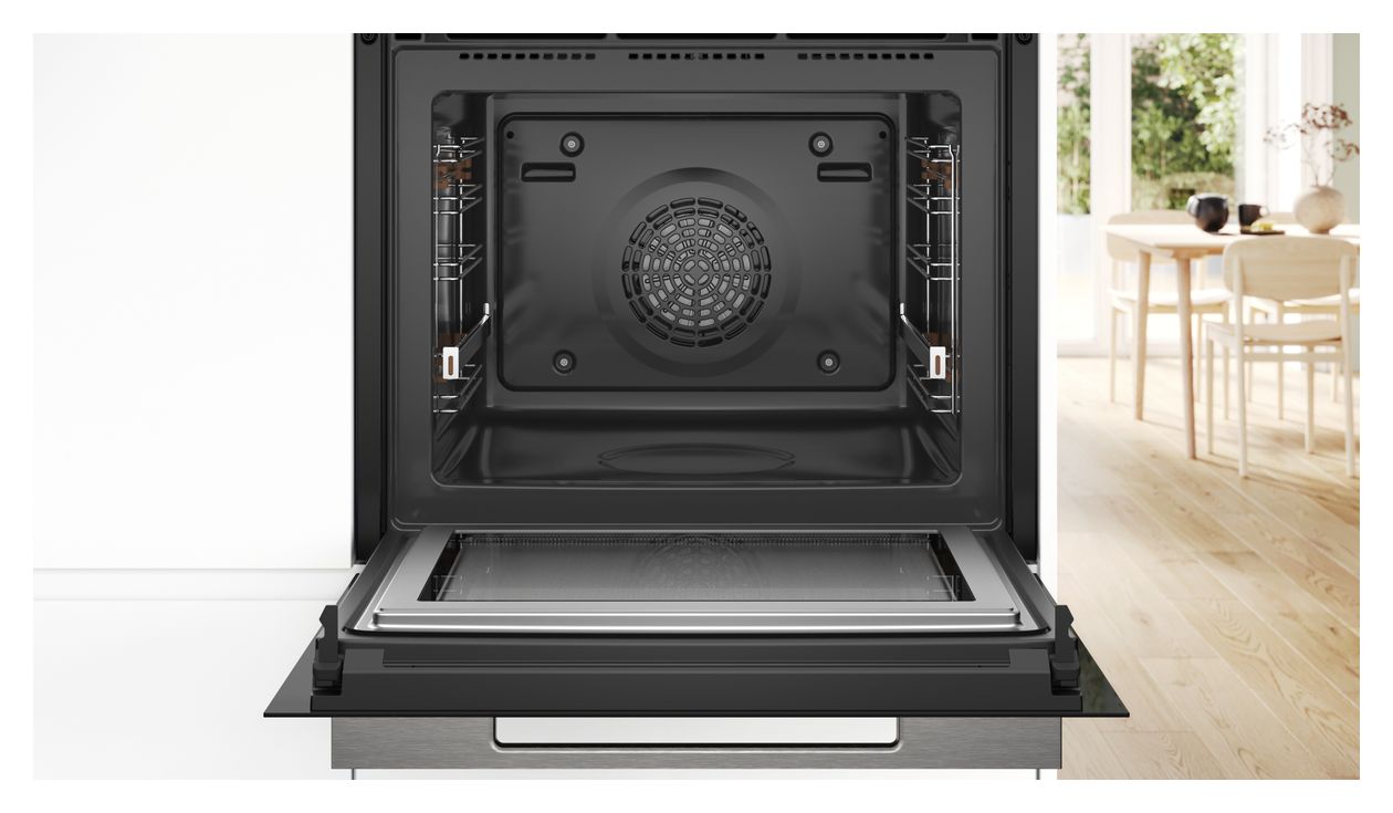 Serie 8 HMG776NB1 Einbaubackofen groß AutoClean Mikrowelle 