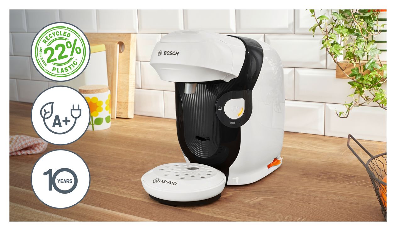 TAS112E Tassimo Style friendly Kaffeekapsel Maschine  (Weiß) 