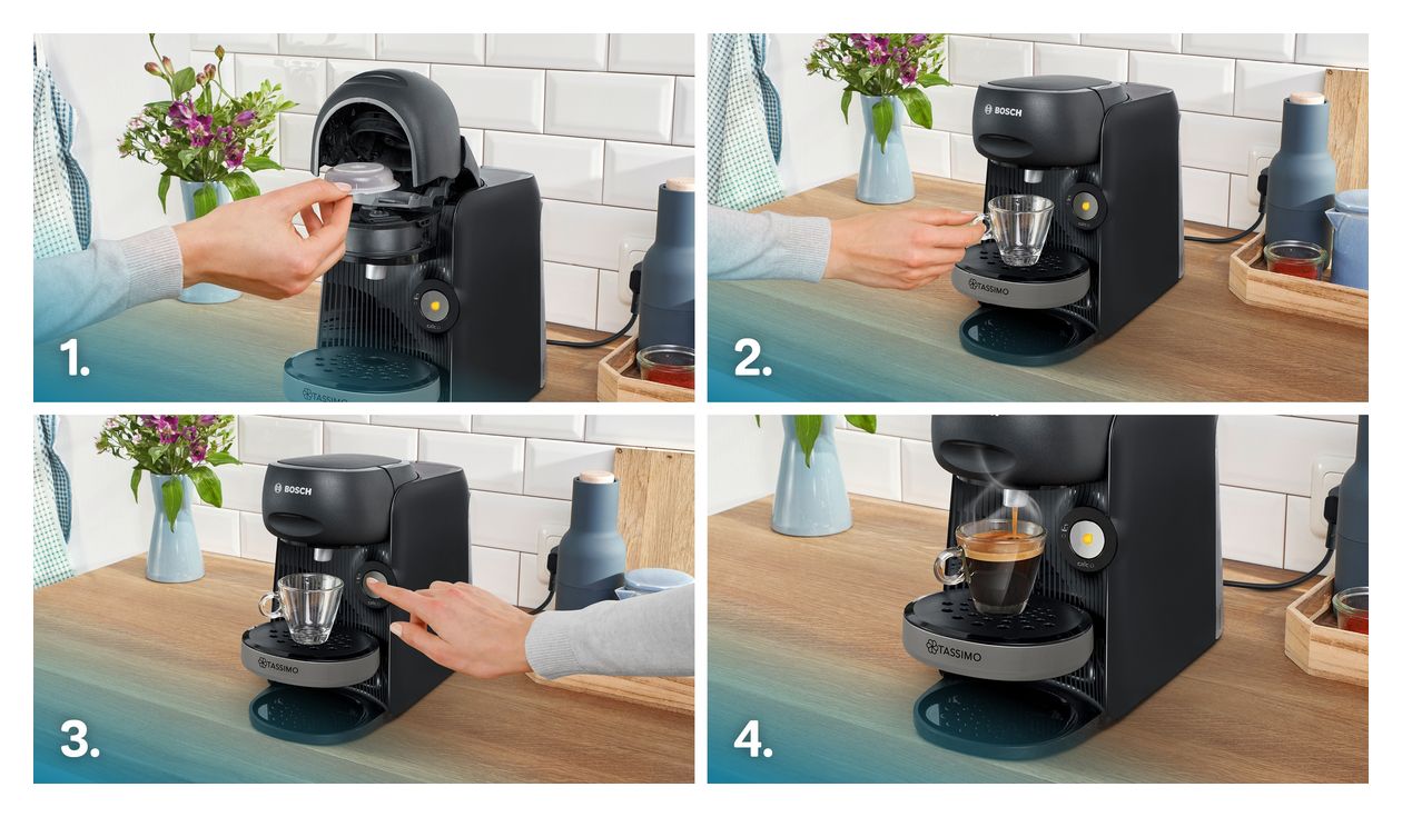 TAS1620 Tassimo Finesse Classic Kaffeekapsel Maschine  (Schwarz) 