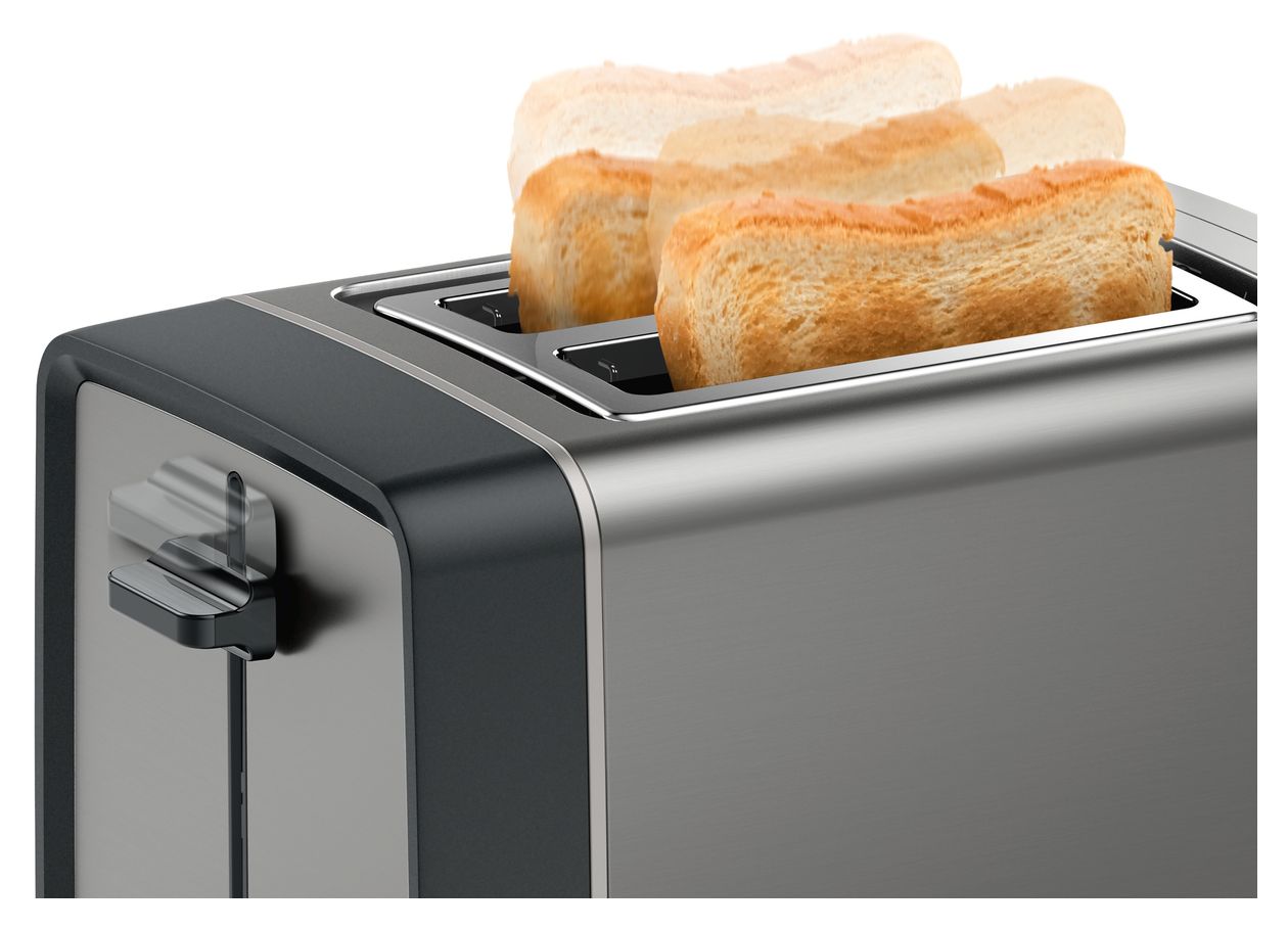 TAT5P425DE DesignLine Toaster 970 W 2 Scheibe(n)  (Anthrazit, Schwarz) 