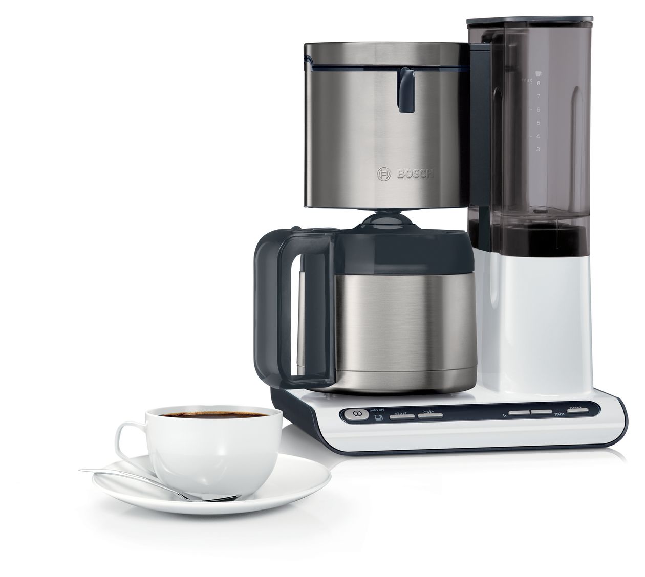 TKA8A681 Styline 8 Tassen Thermo Filterkaffeemaschine 1,1 l  (Edelstahl, Weiß) 
