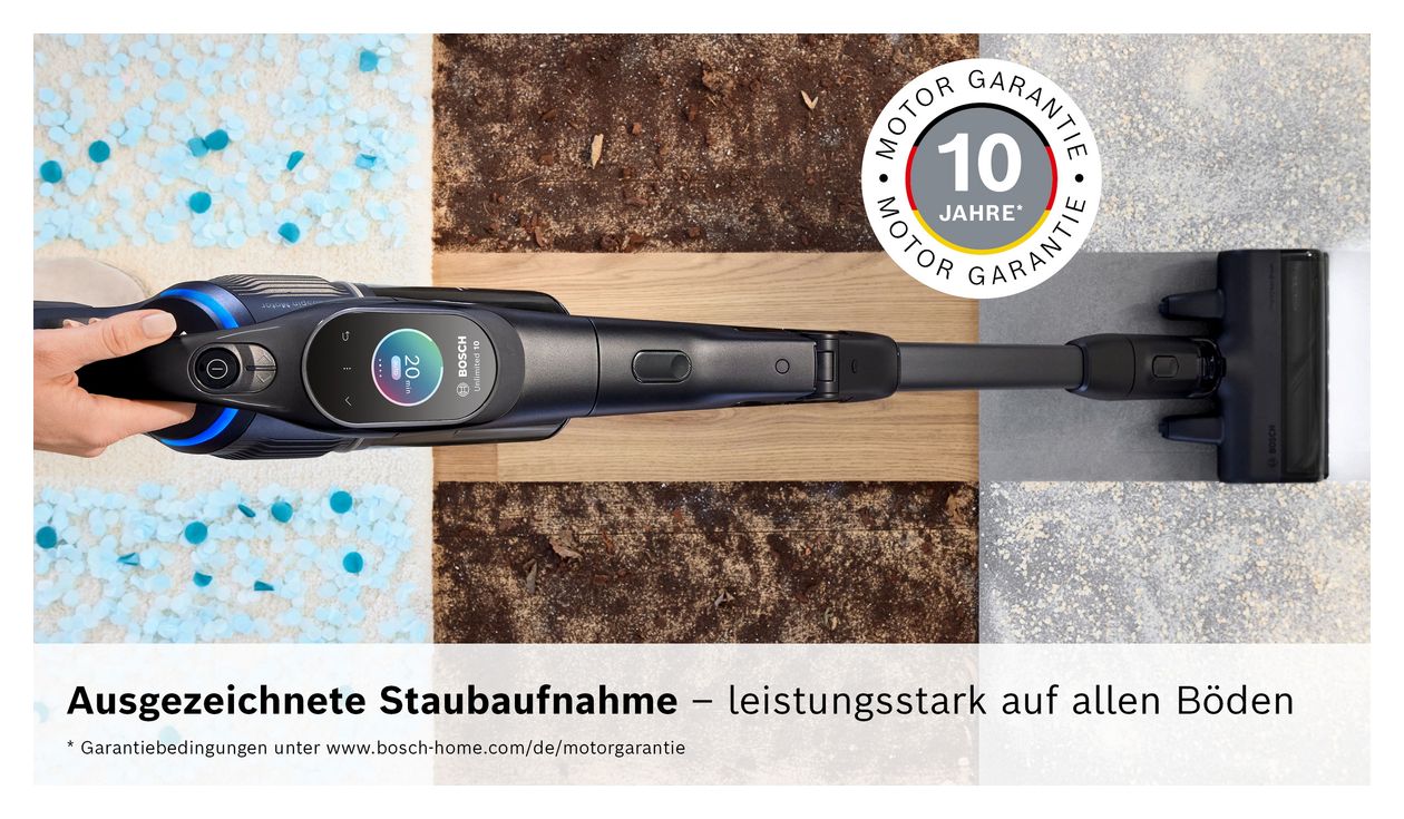 Unlimited 10 BKS1041BM Handstaubsauger Beutellos bis 80 min Laufzeit 18 V HEPA  (Schwarz) 