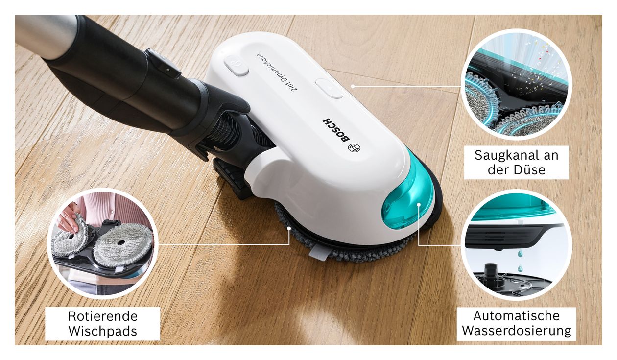 Unlimited 7 BKS71HYG3 ProHygienic Handstaubsauger Beutellos bis 40 min Laufzeit 18 V HEPA  (Schwarz, Weiß) 