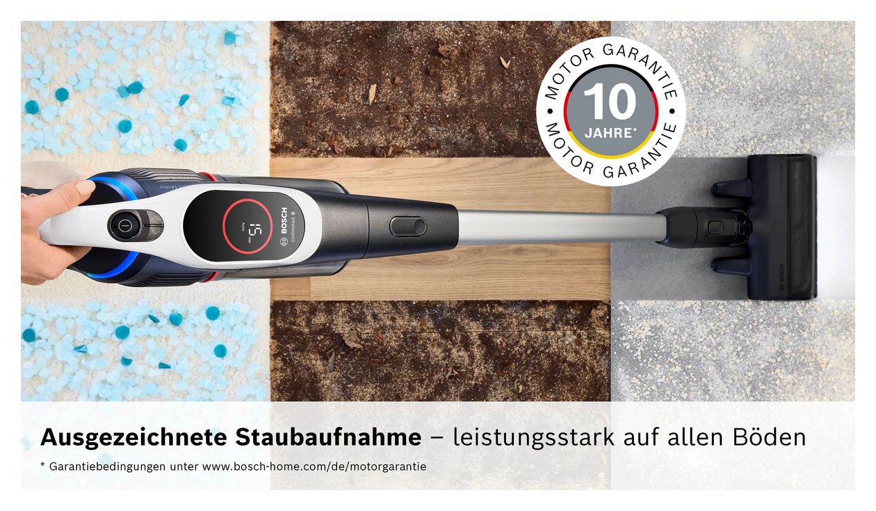 Unlimited 9 BKS931BA Handstaubsauger Beutellos bis 60 min Laufzeit 18 V HEPA  (Weiß) 