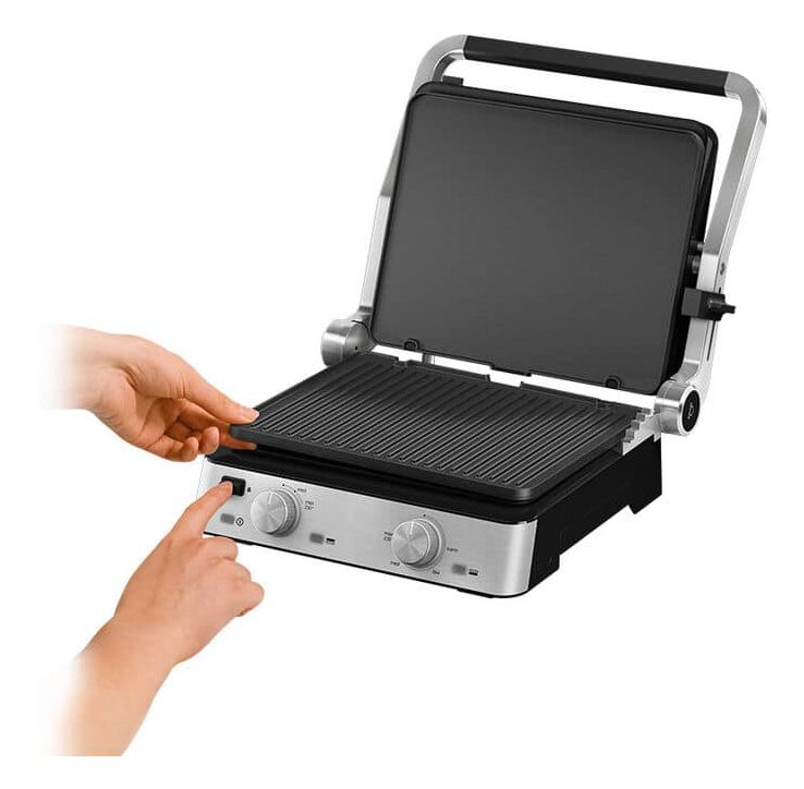 CG7020 Kontaktgrill 2000 W mit 290 x 230 mm Fläche  (Schwarz, Edelstahl) 