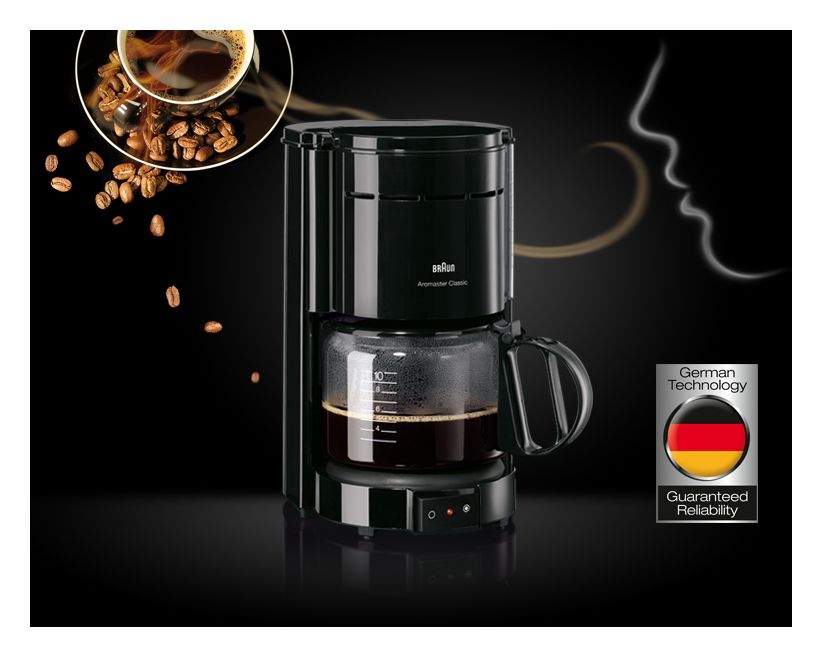 KF47/1 10 Tassen Filterkaffeemaschine  (Schwarz) 