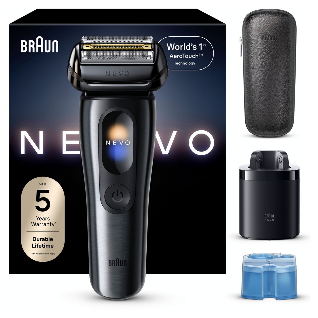Nevo 15010c 7in1 mit Ledertasche Nass&Trocken Rasierer 60 min 