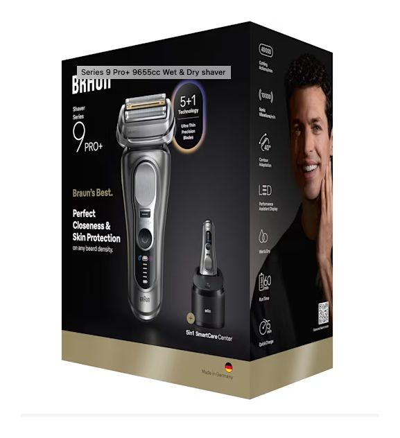 Series 9 Pro+ 9655cc Nass&Trocken Rasierer Lithium-Ion (Li-Ion) 60 min 