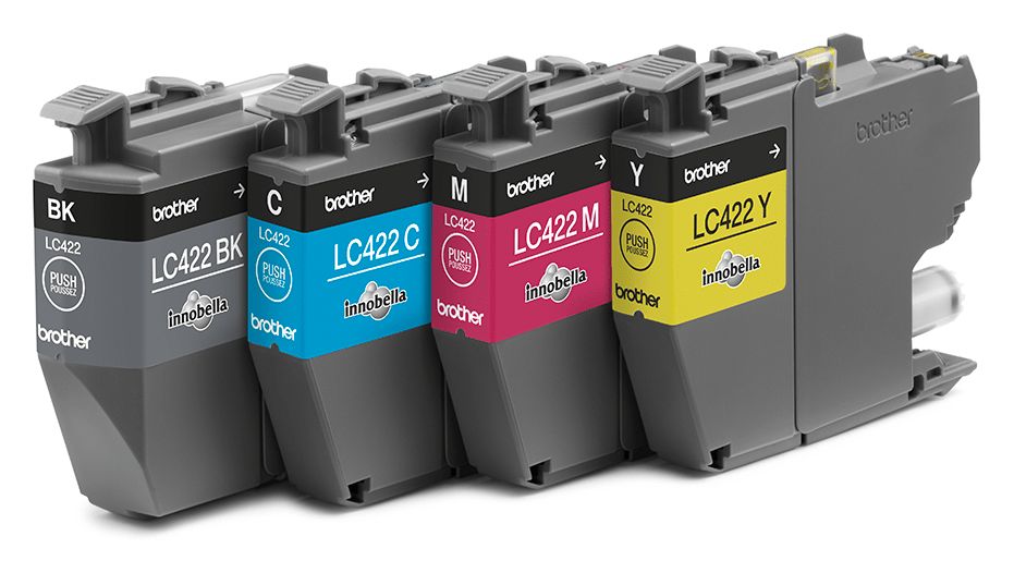 LC-422VAL originale Druckerpatronen Schwarz, Cyan, Magenta, Gelb 550 Seiten 