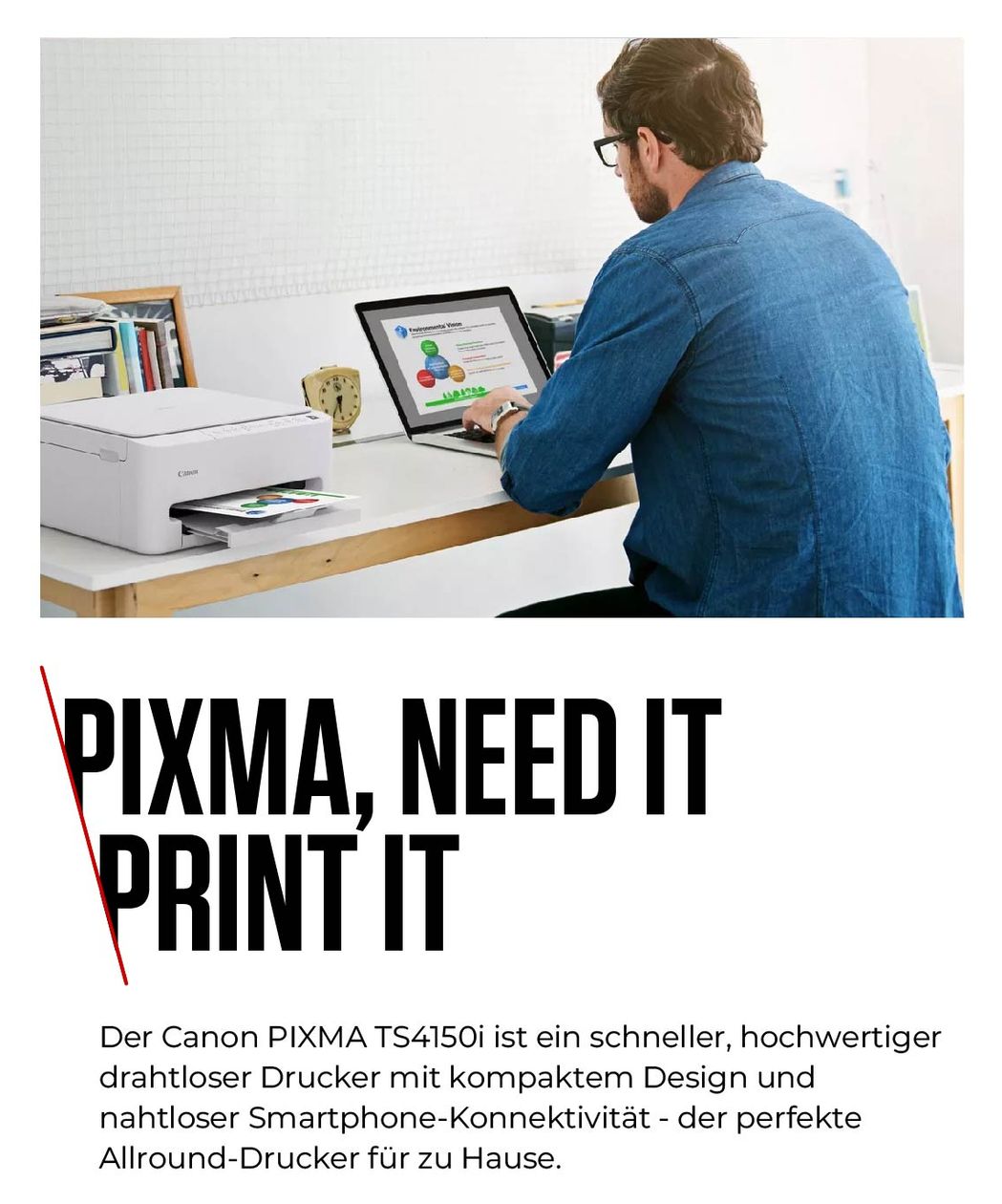 Pixma TS4150i All in One A4 Tintenstrahl Drucker 1200 x 1200 DPI 