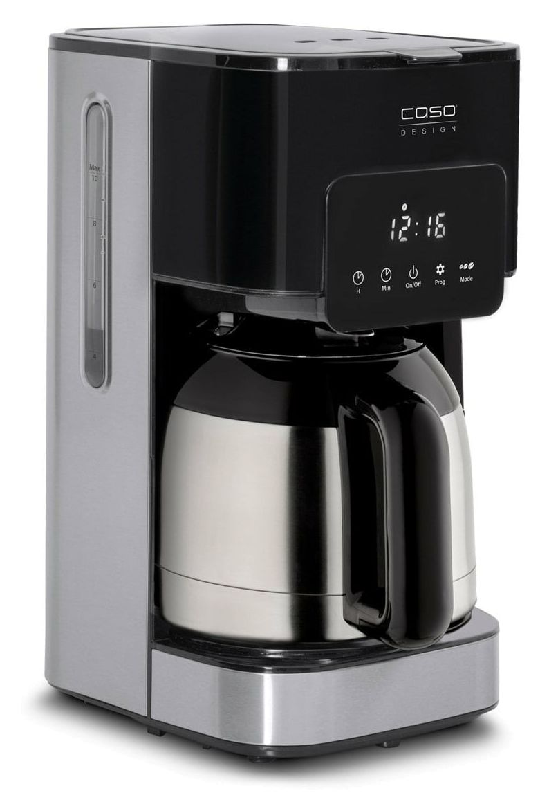 1847 Coffee Taste & Style 10 Tassen Thermo Filterkaffeemaschine 1,2 l  (Schwarz, Edelstahl) 