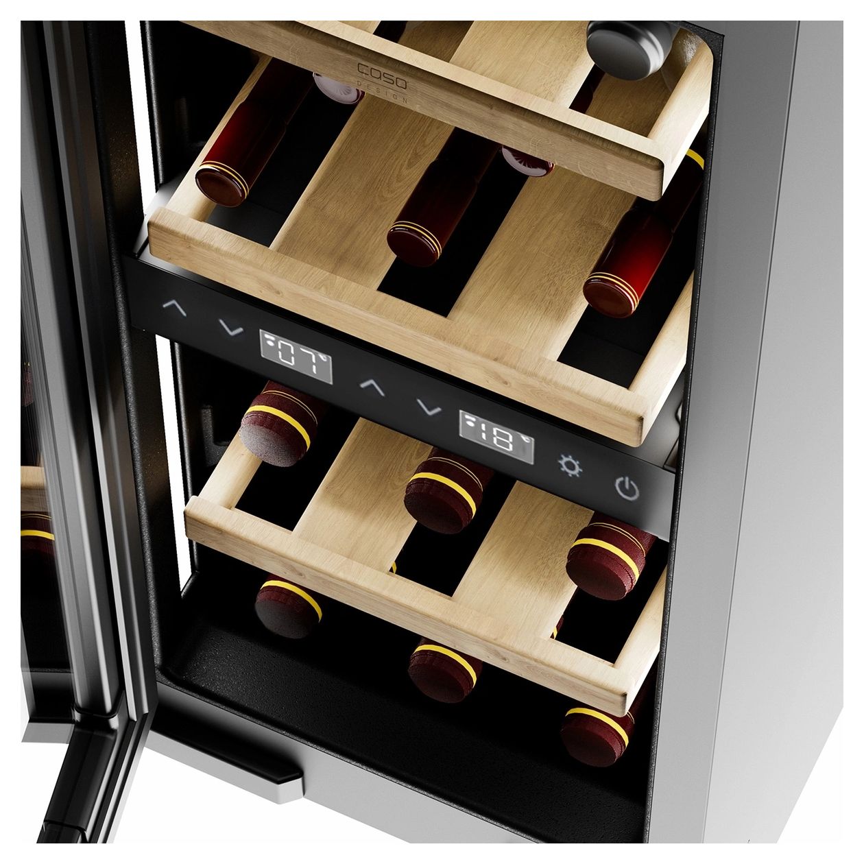 WineDeluxe WDU18 Weinkühler Integriert EEK: F 2 Zonen 18 Flasche(n) 