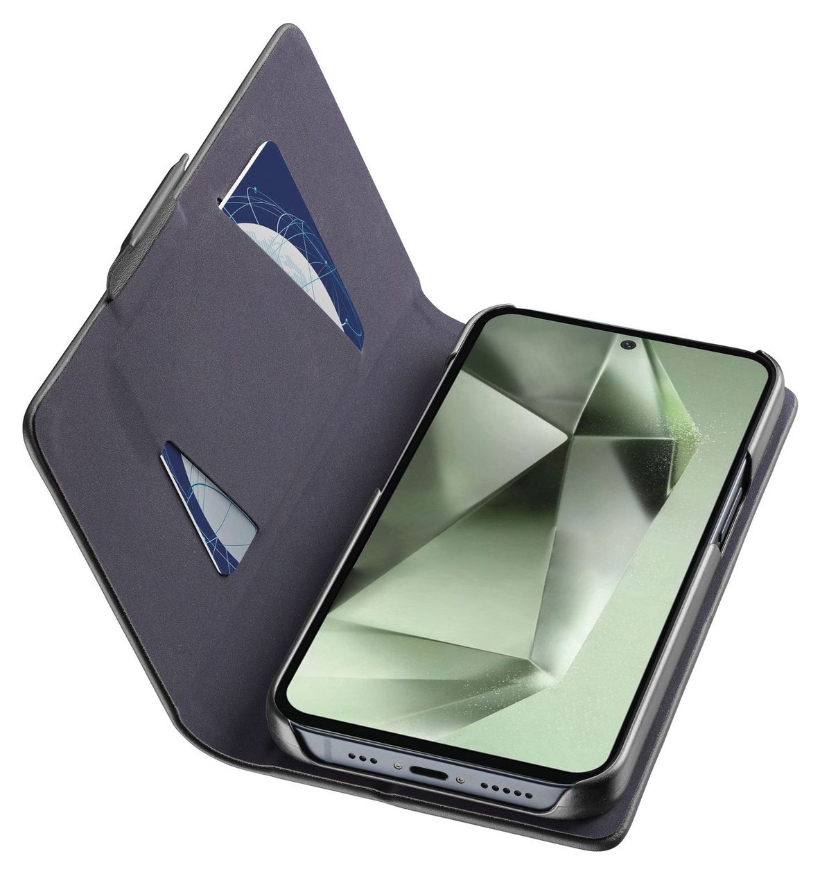Book Folio für Samsung GALAXY S24FE  (Schwarz) 