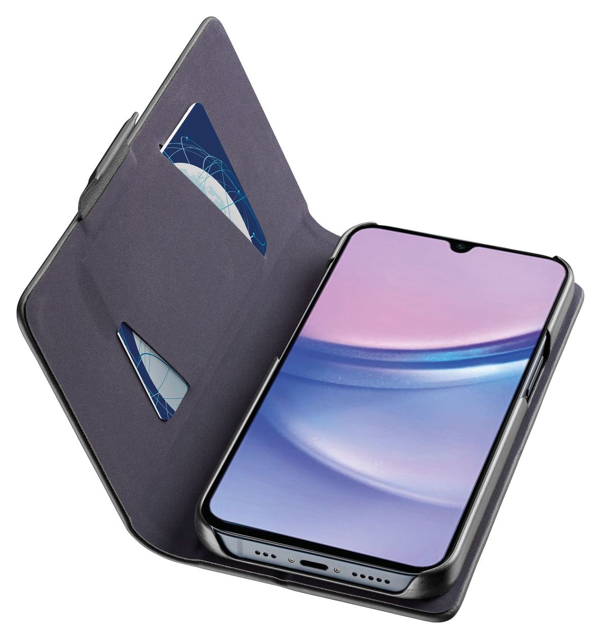 Book Folio für Samsung Galaxy A16  (Schwarz) 