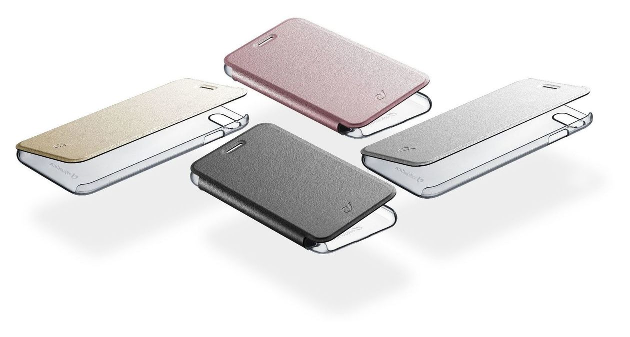 Clear Book Folio für Apple iPhone 7  (Gold, Transparent) 