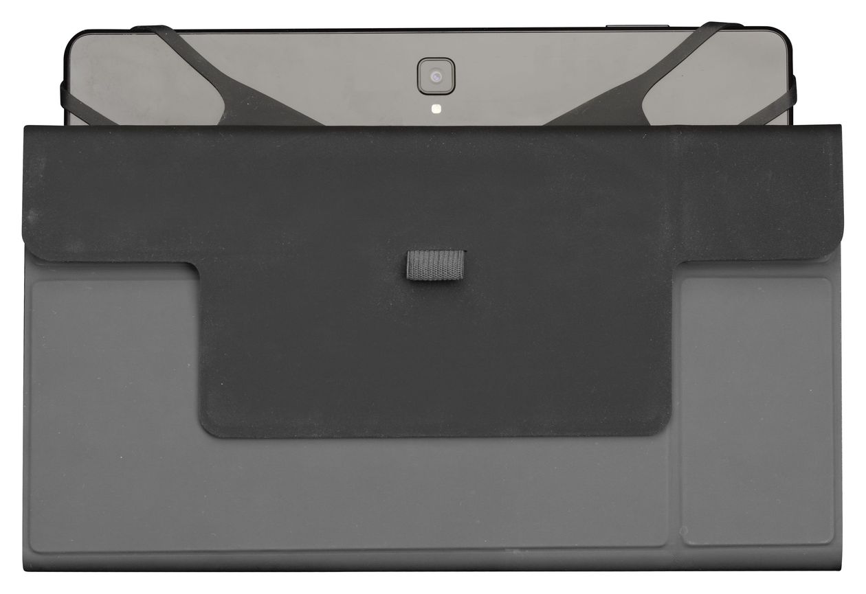 Click Case Folio aus Kunstleder für Universal bis 27,9 cm (11") Staubresistent, Kratzresistent (Schwarz) 