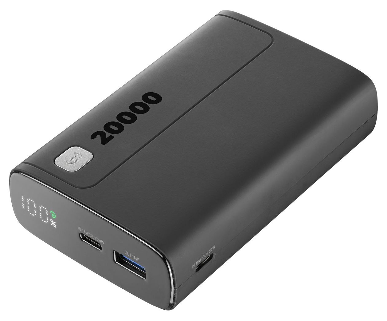 Elite 20000 mAh Powerbank USB Typ-C  (Schwarz) 